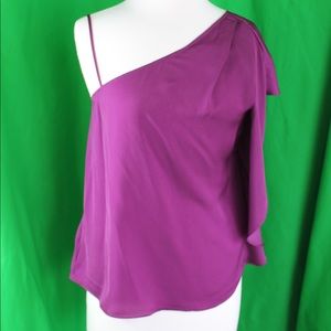 BCBGeneration purple one shoulder top NWT